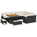 Tuin Sofa Set 12 st 11-Aantal zitplaatsen Zwart en Crème