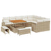 Tuin Sofa Set 12 st 11-Aantal zitplaatsen Beige en Crème