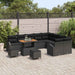 Tuin Sofa Set 12 st 11-Aantal zitplaatsen Zwart
