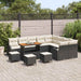Tuin Sofa Set 13 st 12-Aantal zitplaatsen Zwart en Crème