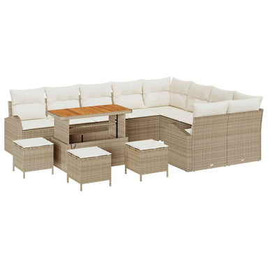 Tuin Sofa Set 13 st 12-Aantal zitplaatsen Beige en Crème