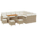 Tuin Sofa Set 13 st 12-Aantal zitplaatsen Beige en Crème