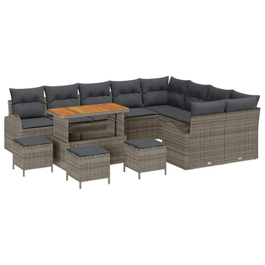 Tuin Sofa Set 13 st 12-Aantal zitplaatsen Grijs