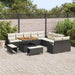 Tuin Sofa Set 13 st 12-Aantal zitplaatsen Zwart en Crème