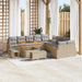 Tuin Sofa Set 13 st 12-Aantal zitplaatsen Beige en Licht Grijs
