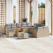 Tuin Sofa Set 13 st 12-Aantal zitplaatsen Beige en Licht Grijs