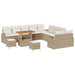 Tuin Sofa Set 13 st 12-Aantal zitplaatsen Beige en Crème