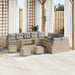 Tuin Sofa Set 14 st 13-Aantal zitplaatsen Beige en Licht Grijs