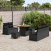 Tuin Sofa Set 8 st 7-Aantal zitplaatsen Zwart