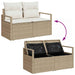 Tuin Sofa Set 8 st 7-Aantal zitplaatsen Beige en Crème