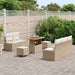 Tuin Sofa Set 8 st 7-Aantal zitplaatsen Beige en Crème