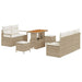 Tuin Sofa Set 8 st 7-Aantal zitplaatsen Beige en Crème