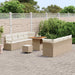 Tuin Sofa Set met kussen Beige en Crème 80 x 80 x 71 cm