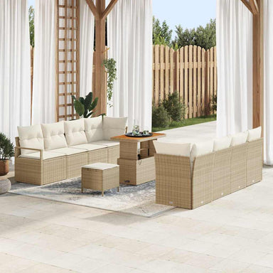 Tuin Sofa Set met kussen Beige en Crème 90 x 55 x 71 cm