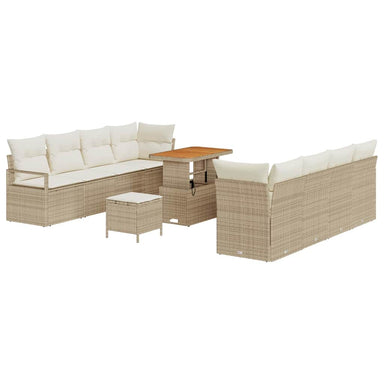 Tuin Sofa Set met kussen Beige en Crème 90 x 55 x 71 cm
