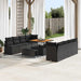 Tuin Sofa Set met kussen met opslag Zwart 100 x 100 x 71 cm