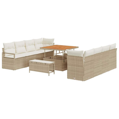 Tuin Sofa Set met kussen Beige en Crème 100 x 100 x 71 cm