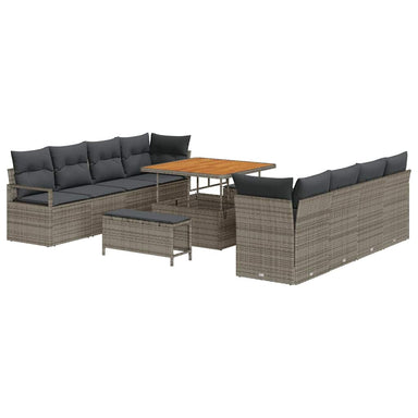 Tuin Sofa Set met kussen met opslag Grijs 100 x 100 x 71 cm