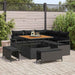 Tuin Sofa Set 8 st 7-Aantal zitplaatsen Zwart