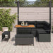 Tuin Sofa Set 8 st 7-Aantal zitplaatsen Zwart