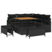 Tuin Sofa Set 8 st 7-Aantal zitplaatsen Zwart