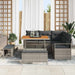 Tuin Sofa Set 8 st 7-Aantal zitplaatsen Grijs