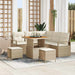 Tuin Sofa Set 8 st 7-Aantal zitplaatsen Beige en Crème