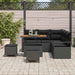 Tuin Sofa Set 8 st 7-Aantal zitplaatsen Zwart