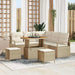 Tuin Sofa Set met kussen met opslag 8 pcs Beige en Crème