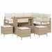 Tuin Sofa Set met kussen met opslag 9 pcs Beige en Crème