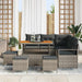 Tuin Sofa Set 9 st 8-Aantal zitplaatsen Grijs