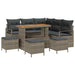 Tuin Sofa Set 9 st 8-Aantal zitplaatsen Grijs