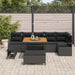 Tuin Sofa Set 9 st 8-Aantal zitplaatsen Zwart