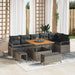 Tuin Sofa Set 9 st 8-Aantal zitplaatsen Grijs