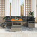 Tuin Sofa Set 9 st 8-Aantal zitplaatsen Grijs