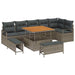 Tuin Sofa Set 9 st 8-Aantal zitplaatsen Grijs