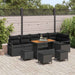 Tuin Sofa Set 10 st 9-Aantal zitplaatsen Zwart