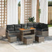 Tuin Sofa Set 10 st 9-Aantal zitplaatsen Grijs