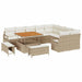 Tuin Sofa Set 12 st 11-Aantal zitplaatsen Beige en Crème
