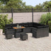 Tuin Sofa Set 12 st 11-Aantal zitplaatsen Zwart