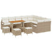 Tuin Sofa Set 13 st 12-Aantal zitplaatsen Beige en Crème