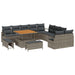 Tuin Sofa Set 13 st 12-Aantal zitplaatsen Grijs