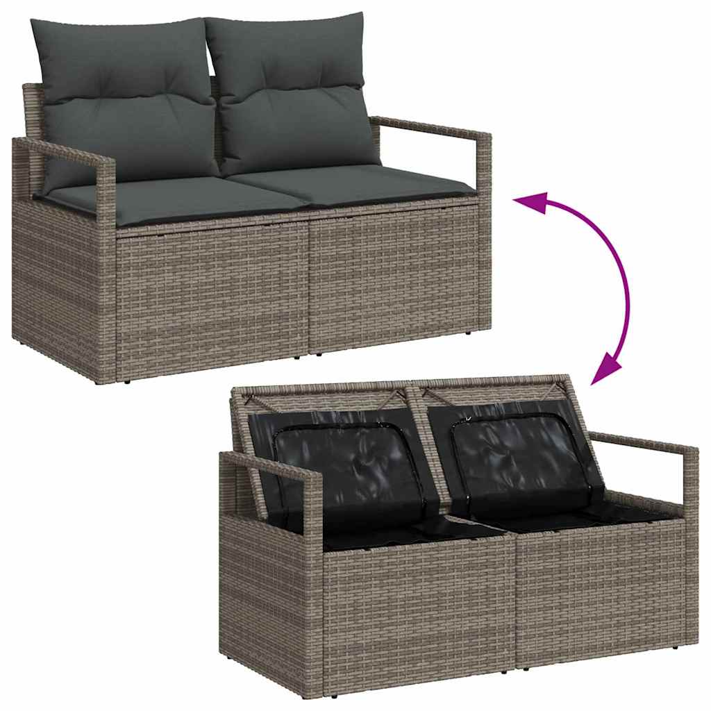 Tuin Sofa Set 13 st 12-Aantal zitplaatsen Grijs