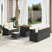Tuin Sofa Set 8 st 7-Aantal zitplaatsen Zwart en Crème