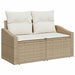 Tuin Sofa Set 8 st 7-Aantal zitplaatsen Beige en Crème
