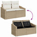 Tuin Sofa Set 8 st 7-Aantal zitplaatsen Beige en Crème