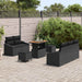 Tuin Sofa Set 8 st 7-Aantal zitplaatsen Zwart