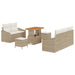 Tuin Sofa Set 8 st 7-Aantal zitplaatsen Beige en Crème