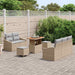 Tuin Sofa Set 8 st 7-Aantal zitplaatsen Beige en Licht Grijs