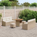 Tuin Sofa Set 9 st 8-Aantal zitplaatsen Beige en Crème